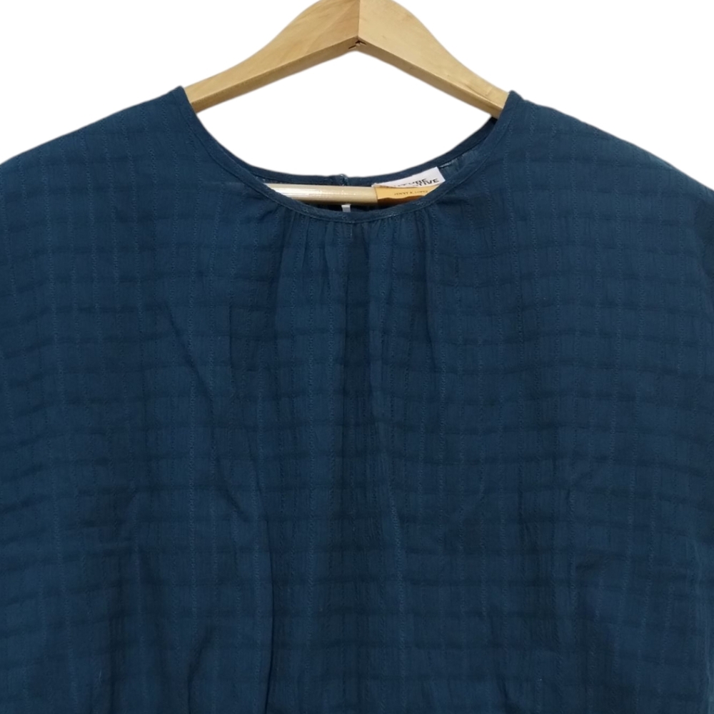 Future Collective Jenny Lopez  Women's XL Short Sleeve Cinched Crop Top Teal - Picture 7 of 7